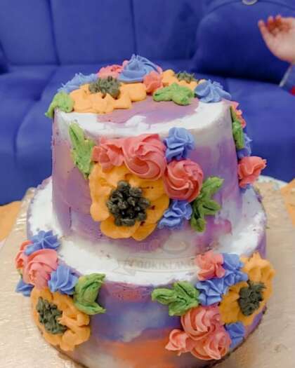 Floral Two Tier Cake